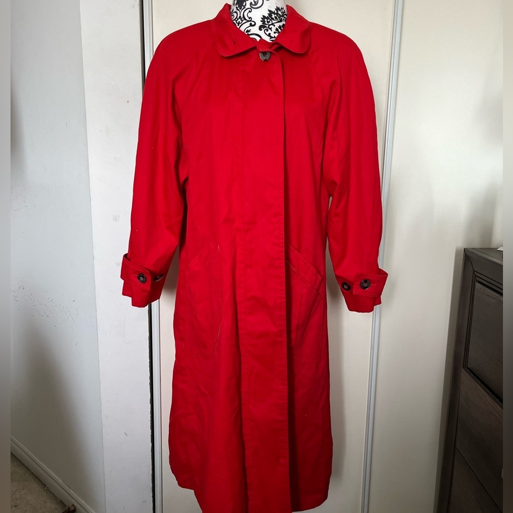London Fog Vintage Red Trench Jacket